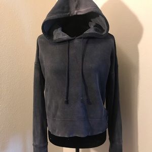 Charcoal Grey Cold Shoulder Hoodie
